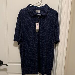 PGA Tour Navy Polo with Golf Stuff Design. Size: XXL. Brand new with tags.